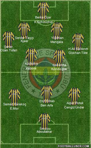 Fenerbahçe SK Formation 2017