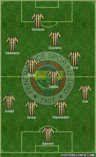 Fenerbahçe SK Formation 2017