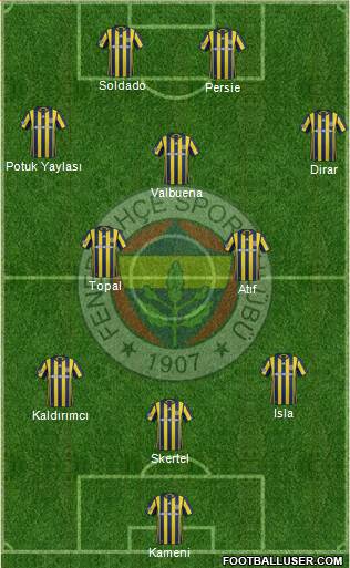 Fenerbahçe SK Formation 2017