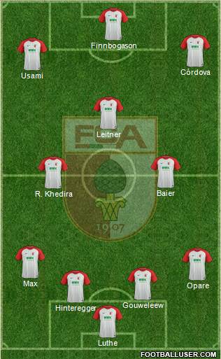FC Augsburg Formation 2017