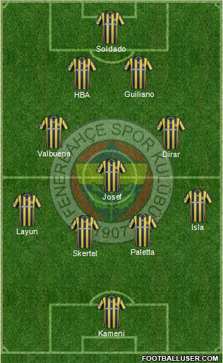 Fenerbahçe SK Formation 2017