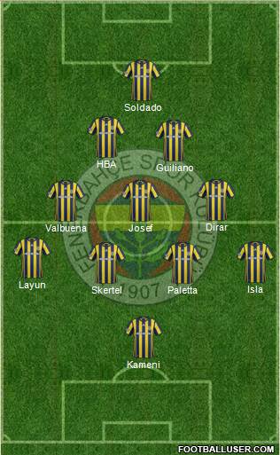 Fenerbahçe SK Formation 2017