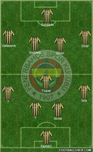 Fenerbahçe SK Formation 2017