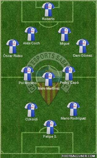 C.E. Sabadell football formation