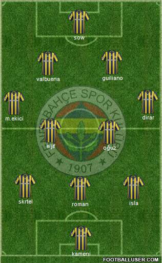 Fenerbahçe SK Formation 2017