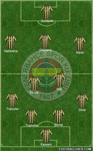 Fenerbahçe SK Formation 2017