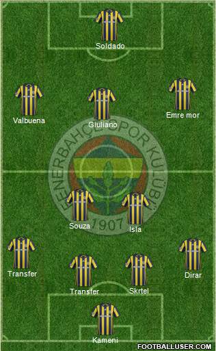 Fenerbahçe SK Formation 2017