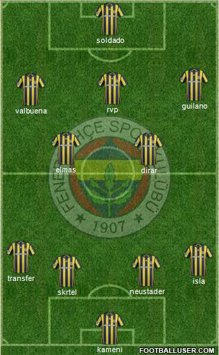Fenerbahçe SK Formation 2017
