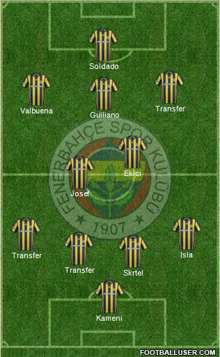 Fenerbahçe SK Formation 2017