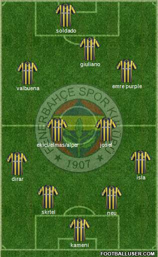 Fenerbahçe SK Formation 2017