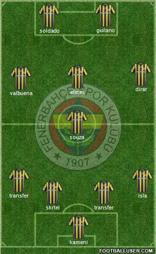 Fenerbahçe SK Formation 2017