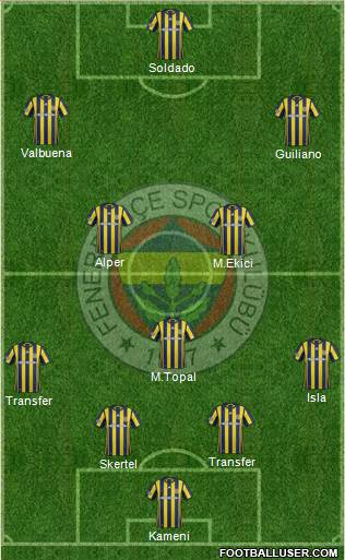 Fenerbahçe SK Formation 2017