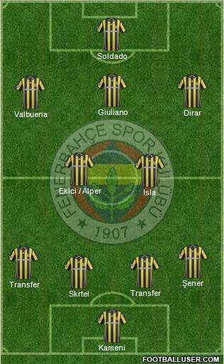 Fenerbahçe SK Formation 2017