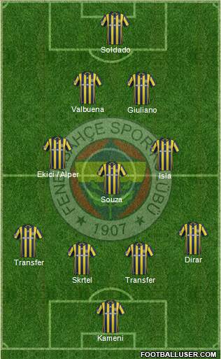 Fenerbahçe SK Formation 2017