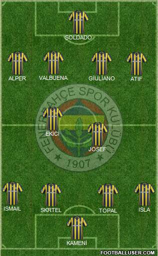 Fenerbahçe SK Formation 2017