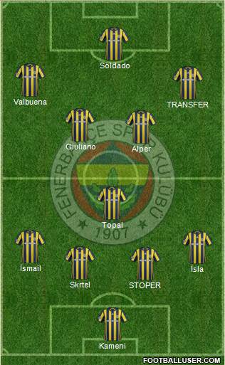 Fenerbahçe SK Formation 2017