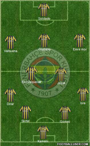 Fenerbahçe SK Formation 2017