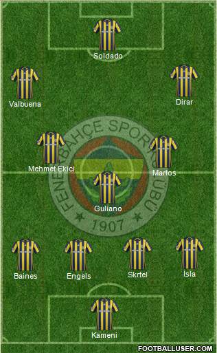 Fenerbahçe SK Formation 2017