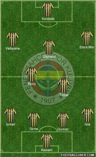 Fenerbahçe SK Formation 2017