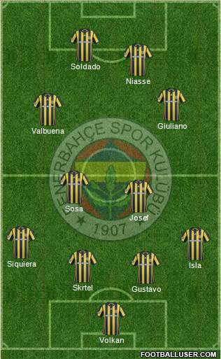Fenerbahçe SK Formation 2017