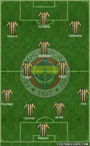 Fenerbahçe SK Formation 2017