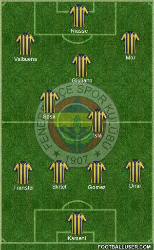 Fenerbahçe SK Formation 2017