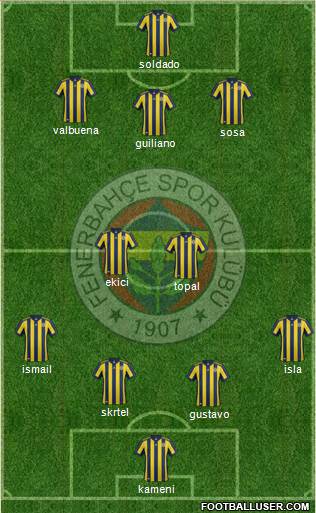 Fenerbahçe SK Formation 2017