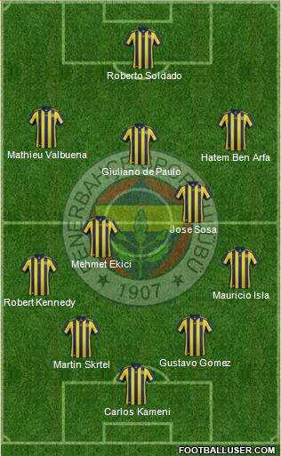Fenerbahçe SK Formation 2017