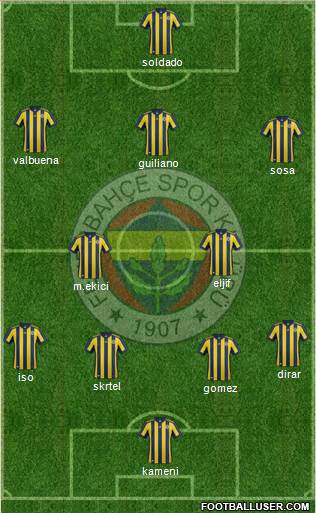Fenerbahçe SK Formation 2017