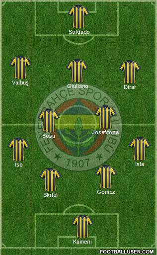 Fenerbahçe SK Formation 2017