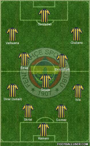 Fenerbahçe SK Formation 2017