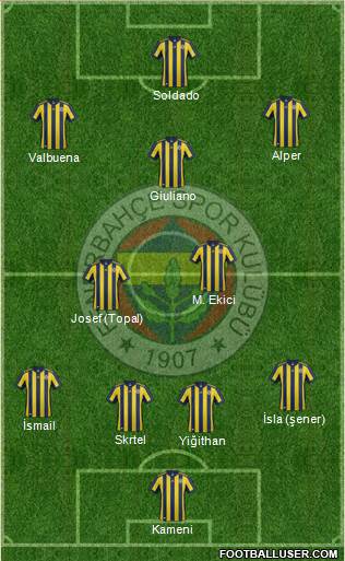 Fenerbahçe SK Formation 2017