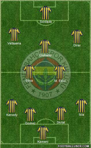 Fenerbahçe SK Formation 2017