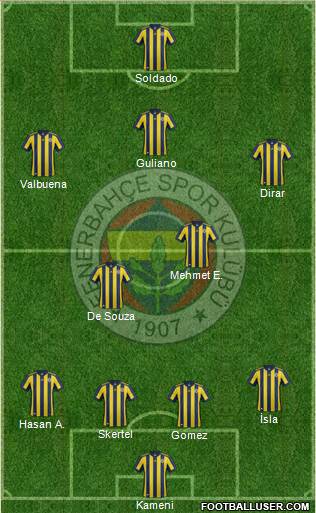 Fenerbahçe SK Formation 2017
