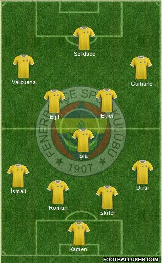 Fenerbahçe SK Formation 2017