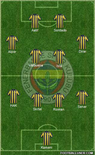 Fenerbahçe SK Formation 2017
