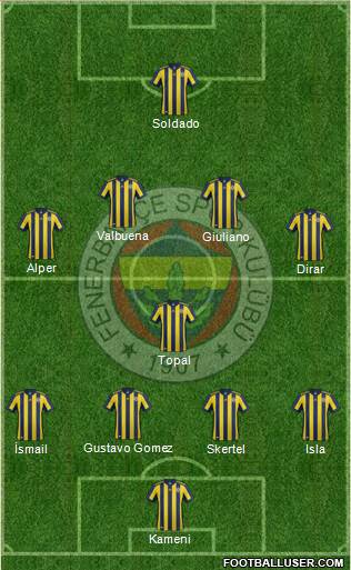 Fenerbahçe SK Formation 2017