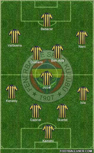 Fenerbahçe SK Formation 2017