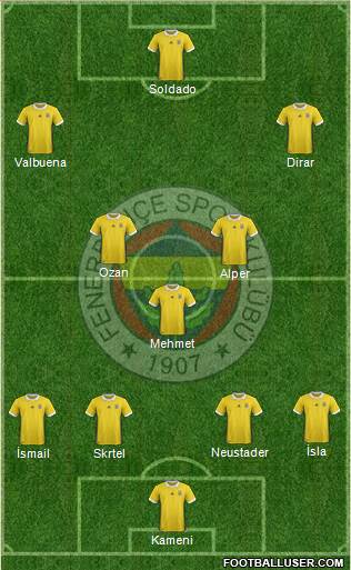 Fenerbahçe SK Formation 2017