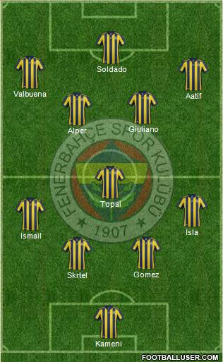 Fenerbahçe SK Formation 2017
