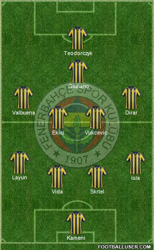 Fenerbahçe SK Formation 2017