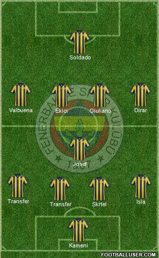 Fenerbahçe SK Formation 2017