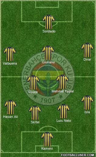 Fenerbahçe SK Formation 2017