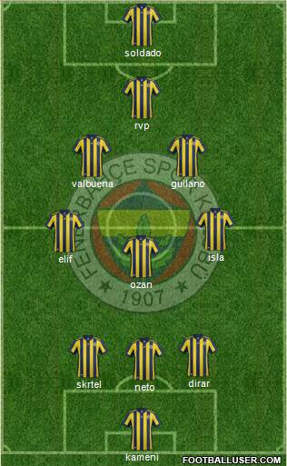 Fenerbahçe SK Formation 2017