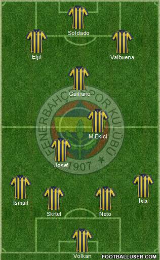 Fenerbahçe SK Formation 2017