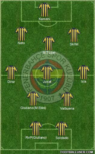 Fenerbahçe SK Formation 2017