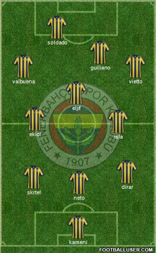 Fenerbahçe SK Formation 2017