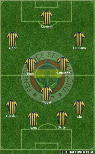Fenerbahçe SK Formation 2017