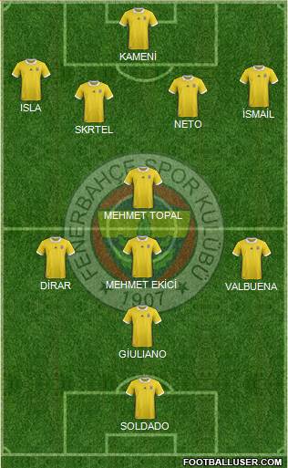 Fenerbahçe SK Formation 2017