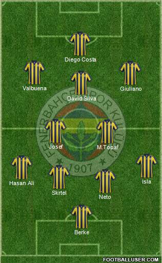 Fenerbahçe SK Formation 2017
